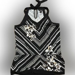 WHBM Jersey knit tank w tie in the back